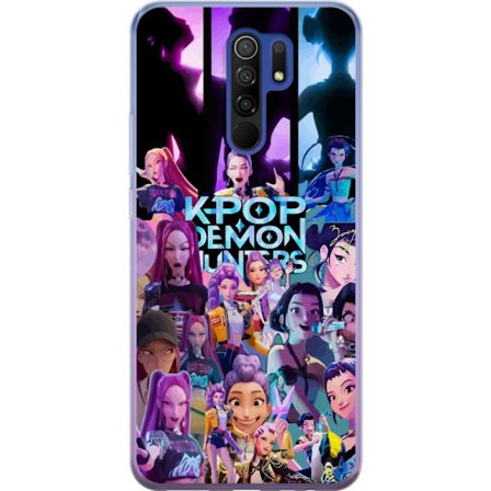Yhteensopiva Puhelinkuori Xiaomi Redmi 9 KPop Demon Hunters anime tyyli tumma suunnittelu