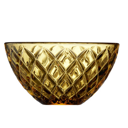 Lyngby Glas Skål Sorrento 12cm 4stk Amber Glass