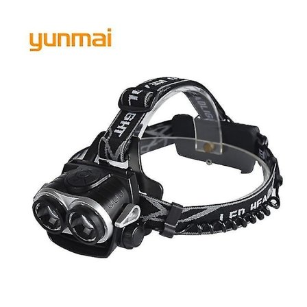 USB-drevet LED-hodelykt med zoom, 5000 lumen, T6
