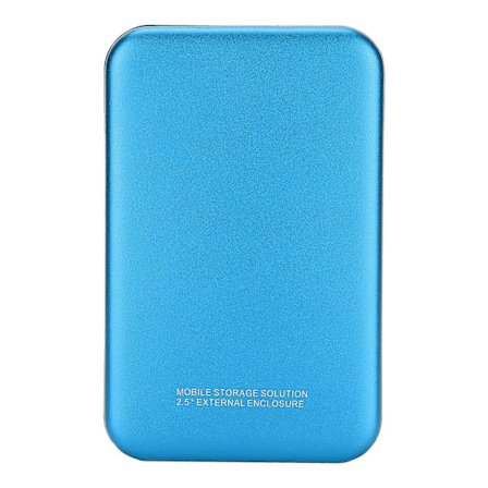 Kannettava 2,5 tuuman SATA - USB 3.0 -kiintolevykotelo datakaapelilla ja säilytyspussilla kannettavalle tietokoneelle, pöytätietokoneelle, sininen