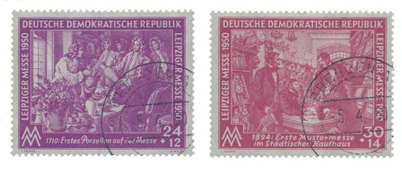 DDR 1950 - MICHEL 248-249 - Stemplet