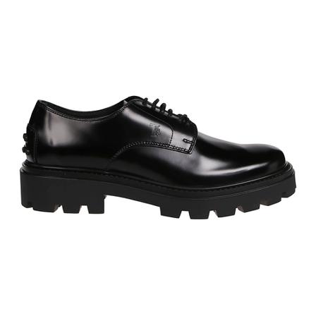 Tod's, Heavy Rubber 08J Derby Shoes Zwart, Heren, Maat:40 EU