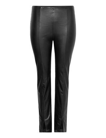 Carpapaya Faux Leath Slit Legging Cc Otw Black ONLY Carmakoma
