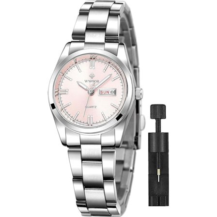 Damklocka Klassiskt Armband Rostfritt Stål Mesh Minimalistisk Enkel Slim Tunn Casual Klänning Vattentät Quartz Analog Klocka Dam Kvinnliga Armbandsur