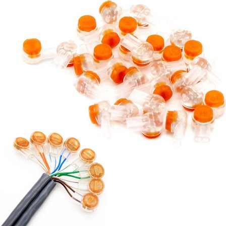 Kabelkontakter, Telefonklämma, 100 st K1-anslutningar