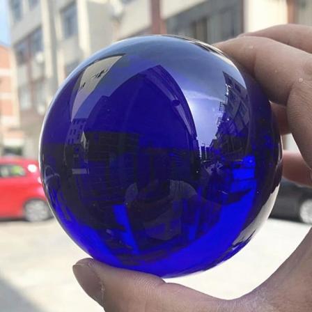 Multicolor 80mm(3.15inch) K9 Krystal Solid Ball Glas Kugle Healing Magisk Fotografi Rekvisitter Lensball Feng Shui Hjem Indretning (FMY) Blue 80mm(