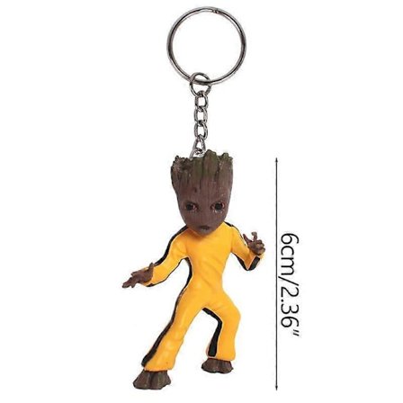 11 Forskjellige Groot Nøkkelring Dekor Håndverk Tre Mann Baby Anime Hengende Figur Leker Nøkkelanheng Veske Dekor Anheng Gave