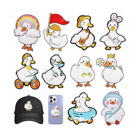 10-pack självhäftande fleece-broderilappar.