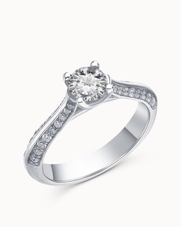 Sidestensring Willow 950 Platin Naturlig Diamant 0.30 Carat - VANBRUUN