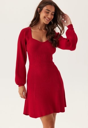 BUBBLEROOM-Knitted Short Skater Dress-XL