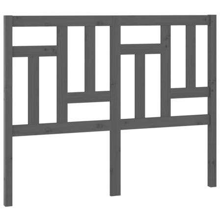 vidaXL Sänggavel grå 205,5x4x100 cm massiv furu Grå