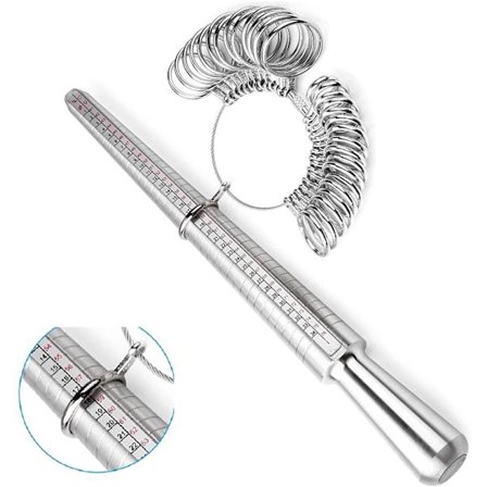 INF Sormuksenmittaussarja sormusmitalla ja sormustimellä