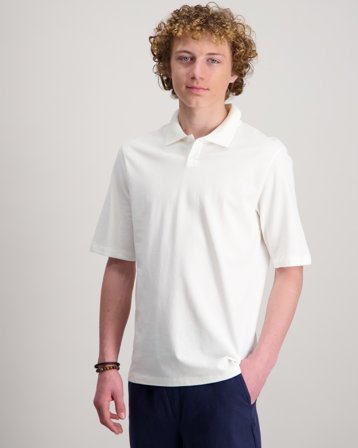 LMTD NLMHANNES SS L PIQUE POLO Hvit Pique Gutt - Kids Brand Store