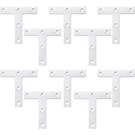 10 stycken (80x80x1.5mm) T-formade fästen, T-formade reparationsplattor,