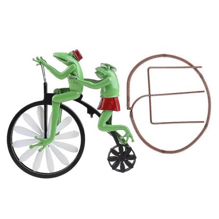 Vintage sykkel metall vind spinner dyr for frosk motorsykkel vindmølle stake hage plen gård dekorasjon