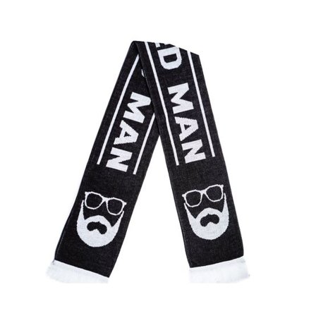 Bearded Man - Svart Tillbehör - Black/White Scarf @ Hatstore