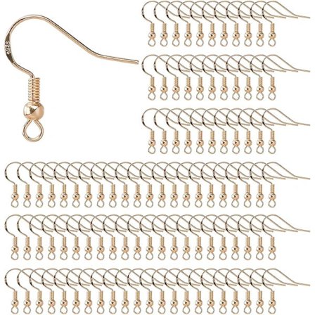 Øredobb Kroker 925 Sterling Sølv Øretråder Fiskekroker Øredobb Med Fjærkule For DIY Smykker Tilpasse Produksjon 100 Stk Kc Belagt Gull