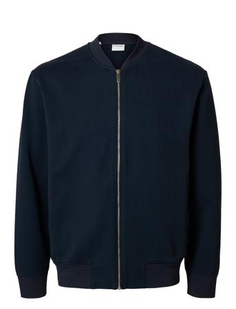 Slhmack Sweat Bomber Ls Noos Navy Selected Homme
