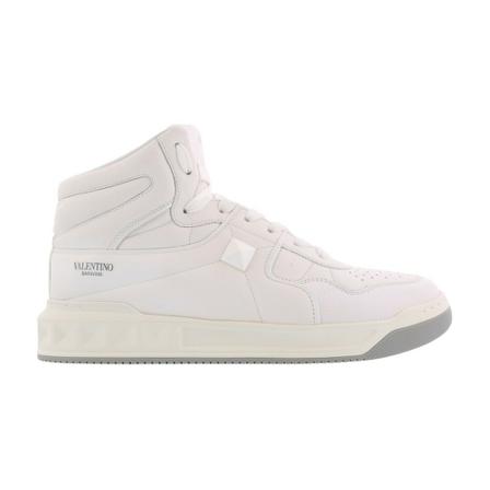 Valentino Garavani One Stud Mid-Top Sneakers , Wit , Heren , Maat: 44 EU