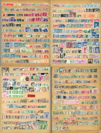 Belgien - Dubletsamling på 14 indstikskort