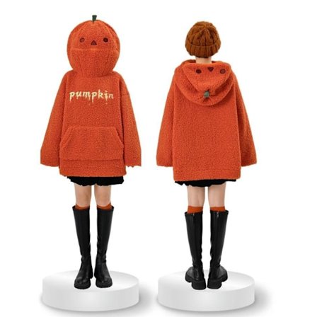 Halloween græskar fleece sweater sjov social horror hættetrøje