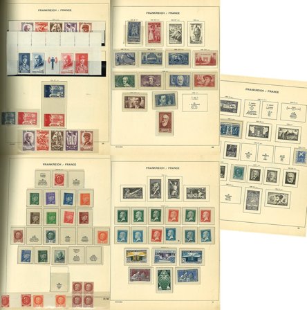 Frankrig 1918-1979 - Samling i 1 frimärksalbum - Postfrisk