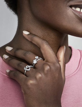 Pandora Crown Sterling Silver Ring With Clear Cubic Zirconia - Silver - 52