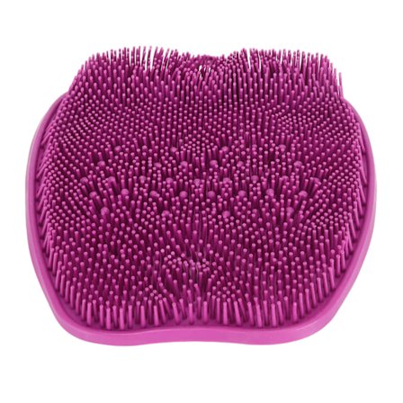 Brusefodsskrubber Frugtform Anti-skrid Sugekop Blød Silikone Fodvasker til Badning Badeværelse Massage Lilla