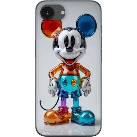 Kompatibelt Mobildeksel til Apple iPhone 16e Mickey futuristisk fargerik figur glossy leketøy krom neon Disney popkunst moderne samleobjekt livlig kar