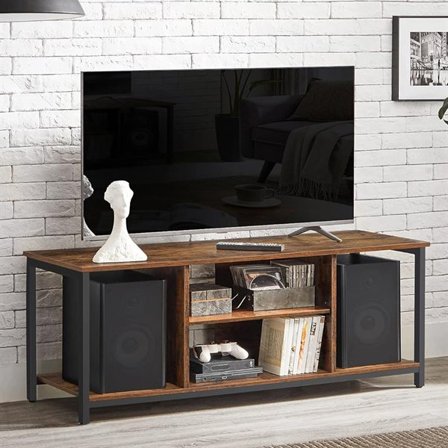 TV-bænk 120 cm med 4 hylder - Rustik brun