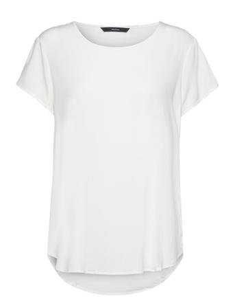Vmbecca Plain Ss Top Wvn Noos White Vero Moda