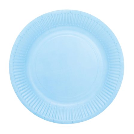 Paptallerkener Lyseblå 18 cm 8-pak