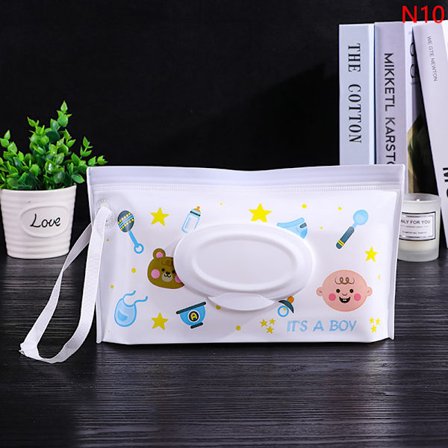 Baby Wet Wipe Pouch Portable Wipes Hållare Case Flip Cover Refil