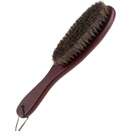 Klesbørste Klesbørste Depileringsbørste med ekte mykt hestehår og treskaft (1 pakke (Valnøtt))