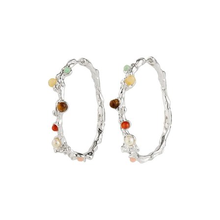 Pilgrim Øreringe Iris Hoop Sølvbelagt, Tøj & Bolig, Smykker, Øreringe