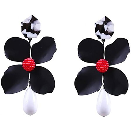 Legering Blomdroppe Harts Emalje Vedhæng Øreringe Dame Pige