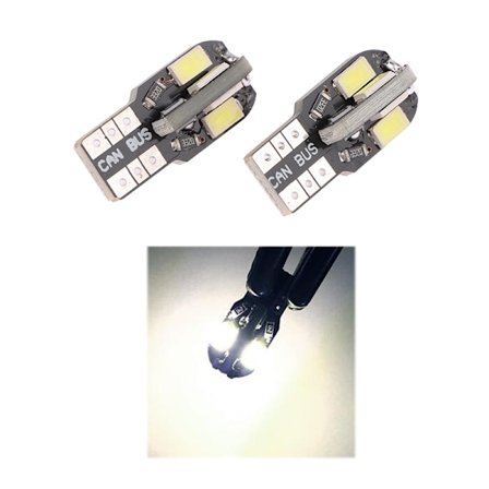 2kpl T10 LED-polttimot Canbus 5630 8SMD rekisterikilven lamppu auton kartta