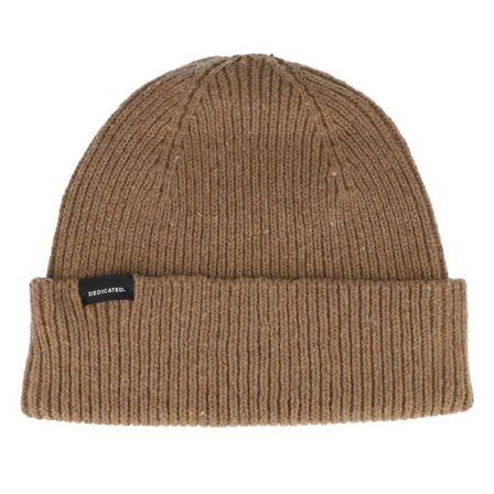 Dedicated - Beige cuff Beanie - Beanie Hemavan Wool Camel Brown Cuff @ Hatstore