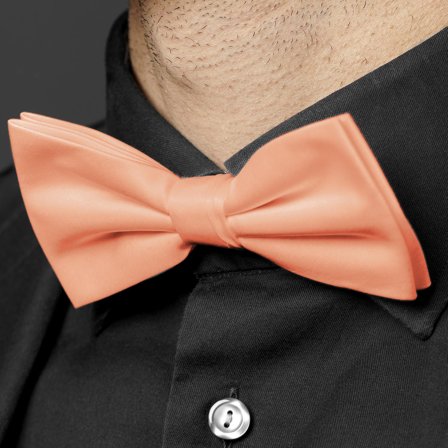 XL Salmon Pink Basic Pre-Tied Bow Tie for Men - Pre-tied bow ties