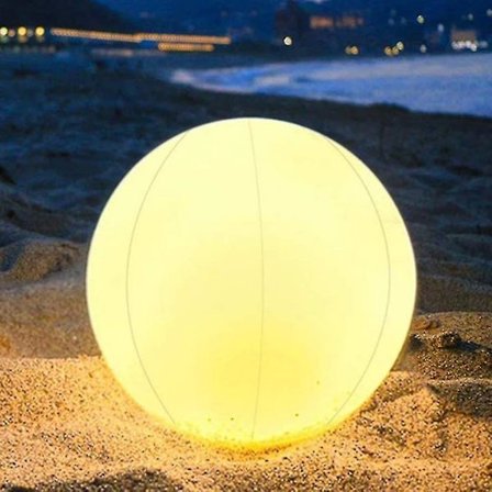 Oppustelig LED strandbold, 13 farver glødende oppustelige bolde, udendørs strand swimmingpool legebold med LED-lys