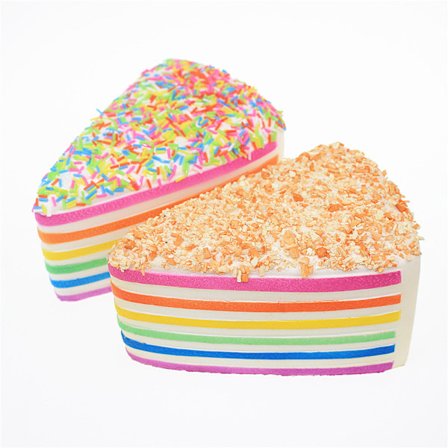 2 st kläm leksaker långsamt stigande tårta anti-stress leksaker Squishy Kawai