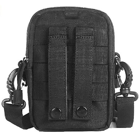1 st Tactical Bältesväska, Midjeväska Multifunktionell Nylonficka, Svart