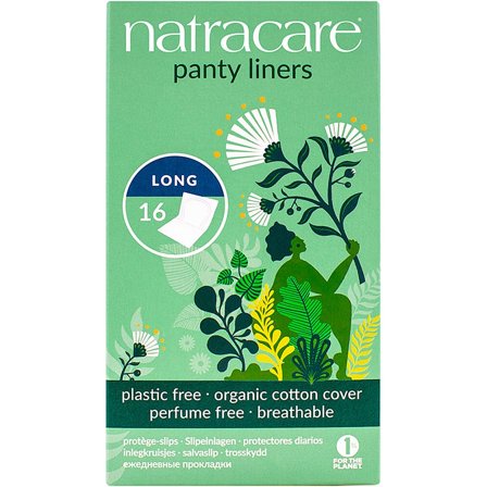 Natracare Trusseindlæg Panty Liner Long 16 stk., Medicin & Pleje, Bind & Indlæg, Trusseindlæg