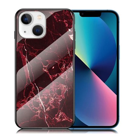 Fantasy Marmor iPhone 13 skal - Blodröd Marmor