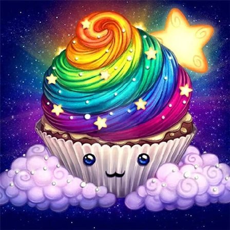 30 × 40 Regnbågskaka Diamantmålning (30 * 40 1 stycke) Diamantmålning