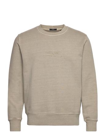 Neuw Embroidery Crew Sweat-shirt Tröja Beige NEUW
