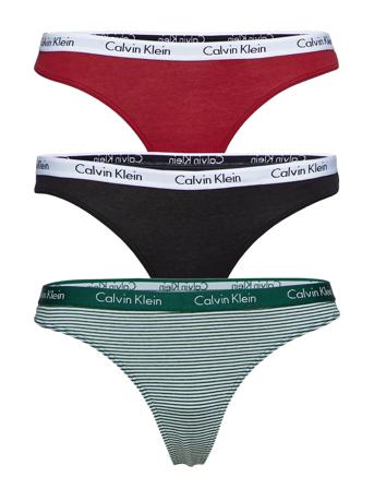 Thong 3Pk Stringtruse Undertøy Multi/mønstret Calvin Klein