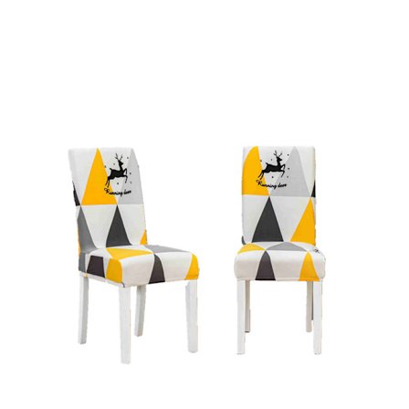 Stoltrekk, spisestuestol, stoltrekk, stoltrekk, stoffstoltrekk, stolbeskyttelsestrekk (sett med 2)