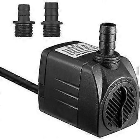 Dränkbar pump 1500L/H 25W Ultratyst 48 timmars torrbränning 1,5 m sladd 2 munstycken