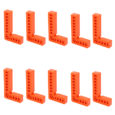 10 stk. 3 tommer 90° retvinklede positioneringsklemmer, teknisk plast, træbearbejdningsværktøj